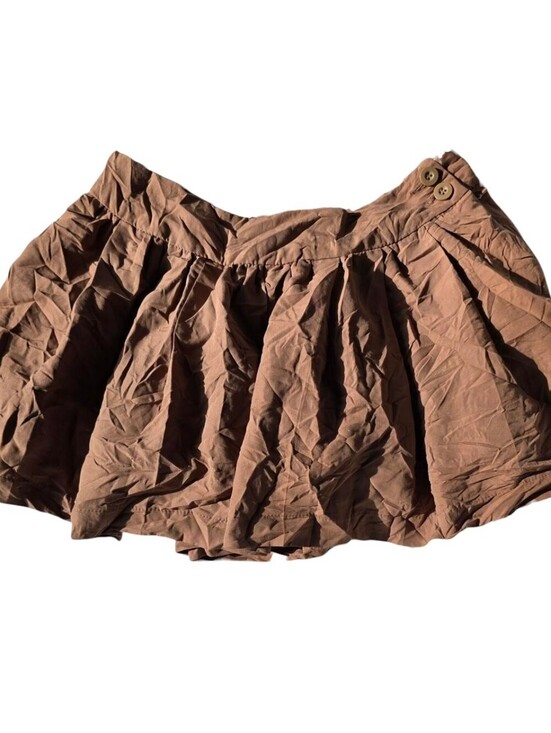 dazzlin Pants - Dazzlin Japanese brand pleated brown shorts with button detail